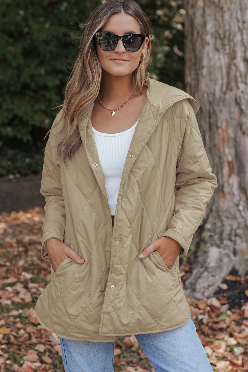 Amelia Snap Hooded Puffer Coat