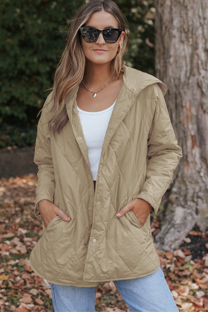 Amelia Snap Hooded Puffer Coat