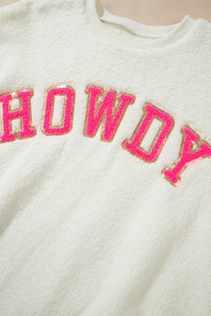 Mila Sherpa Howdy Patched Pullover