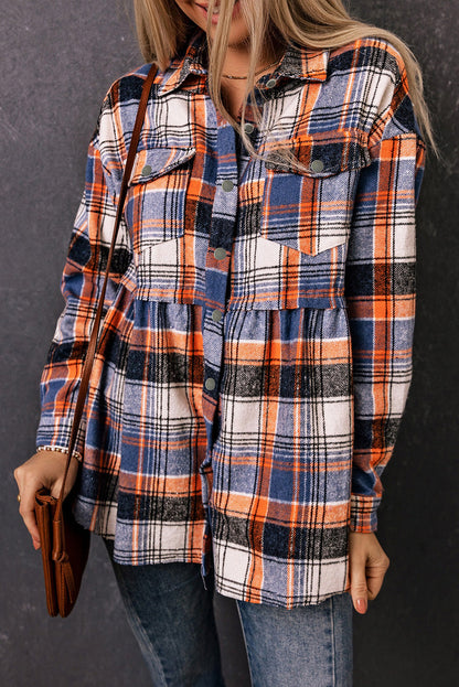 Elizabeth Plaid Down Ruffled Shirt