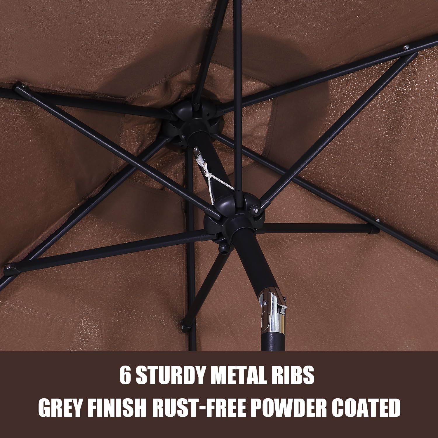7.5ft Aluminum Patio Umbrella: Tilt Crank for Outdoor ShipItFurniture