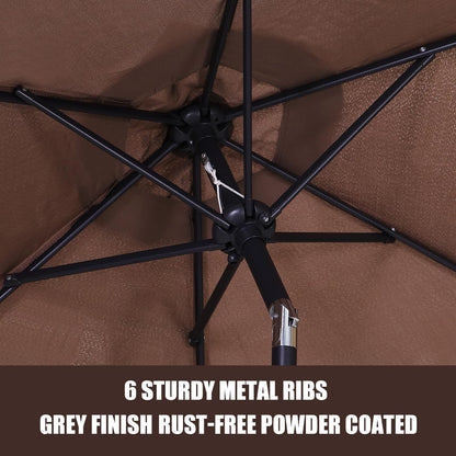 7.5ft Aluminum Patio Umbrella: Tilt Crank for Outdoor ShipItFurniture