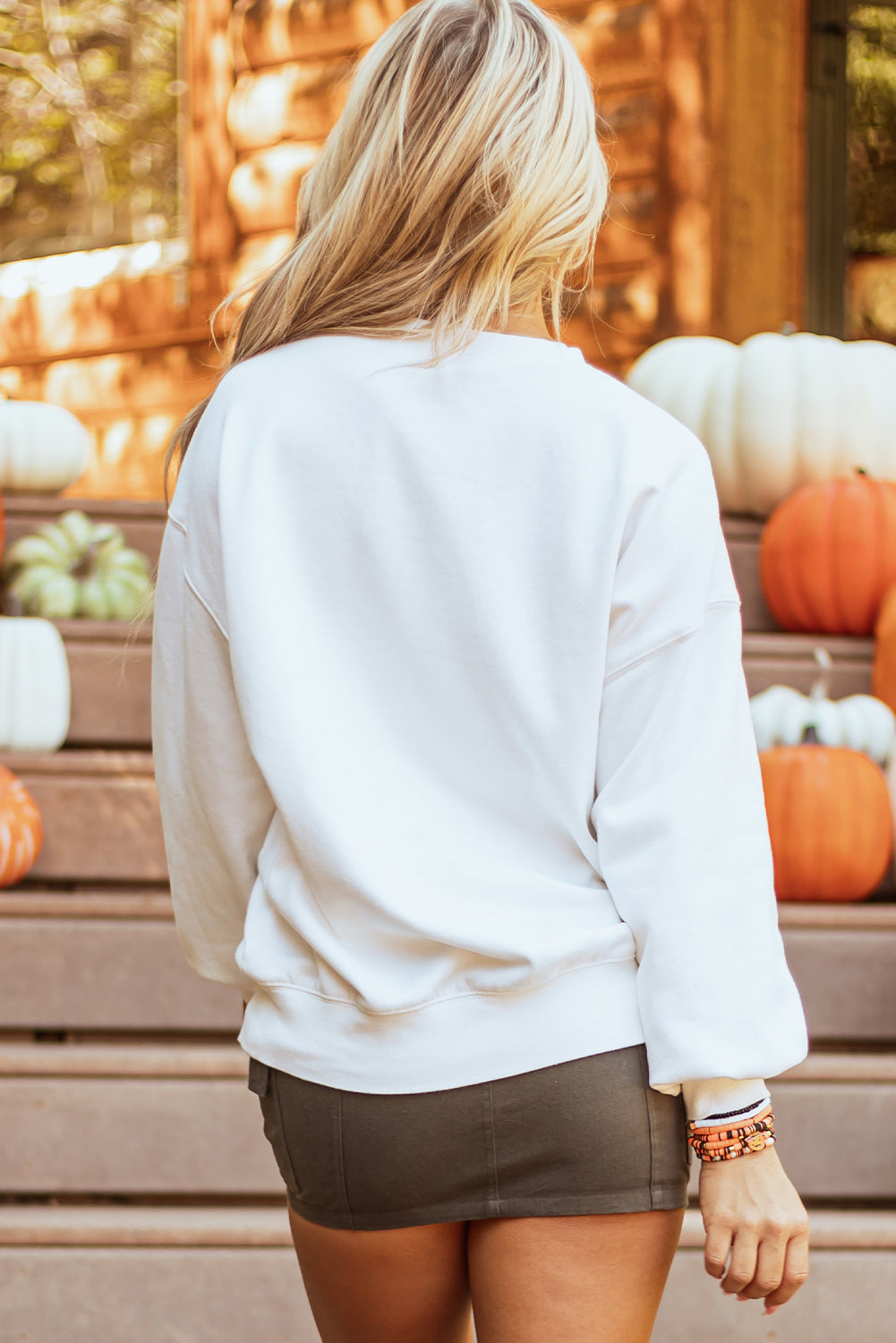 Blair Halloween Pumpkin Patched Pullover Sweatshirt Threaded Pear