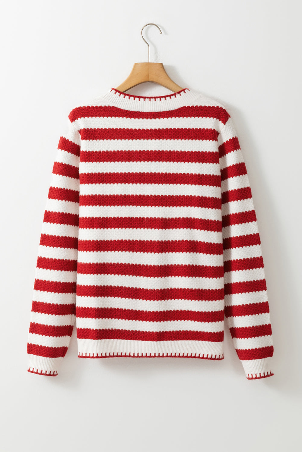 Rylee Stripe Button Cardigan Sweater Threaded Pear
