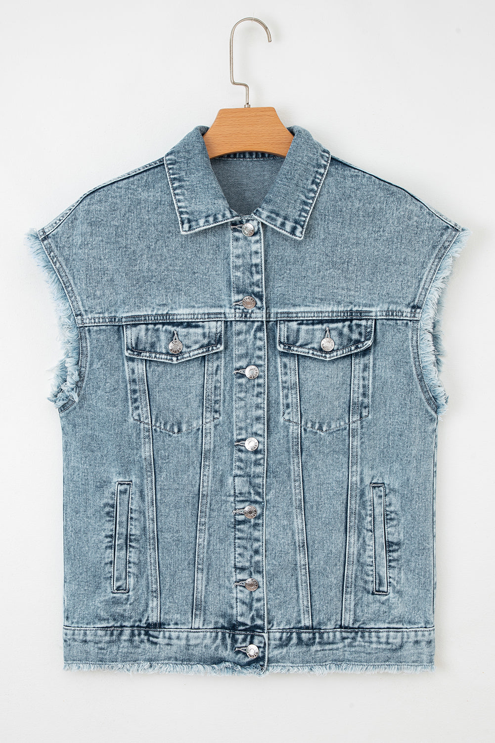 Evelyn Flap Frayed Detail Vest