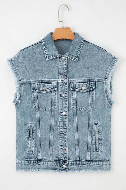 Evelyn Flap Frayed Detail Vest