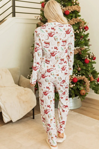 Paris Pants Pajama Set Long Sleeve Top