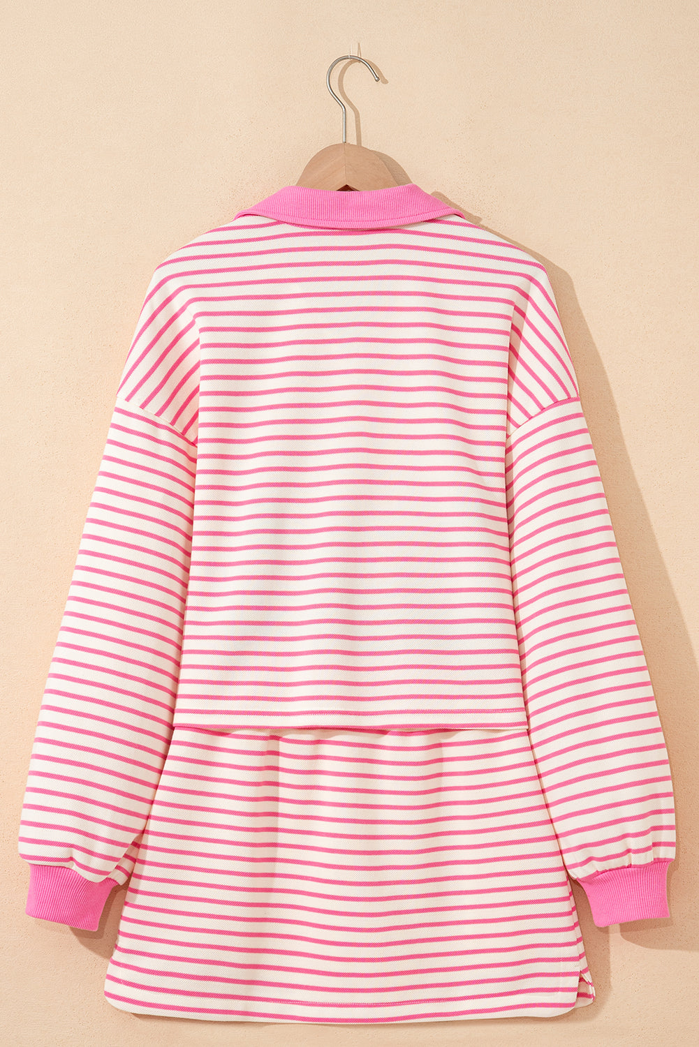 Juniper Stripe Collared Pullover and Skort Outfit Threaded Pear