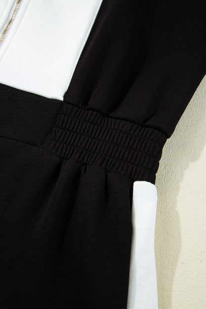 Olivia Patchwork Zip Front Romper