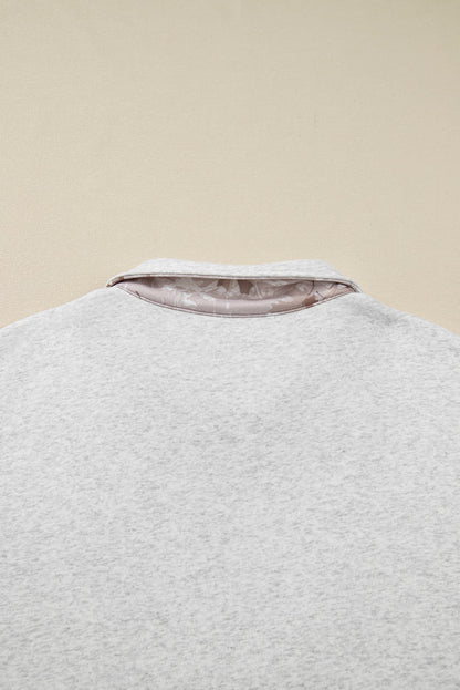 Olivia Patchwork Zipped Collar Pullover