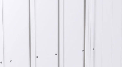 Classic Steel Storage Shed, 6X5, Flute Grey ShipItFurniture