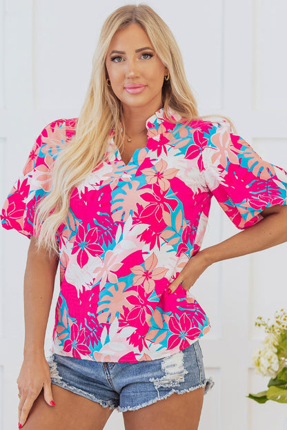 Karsyn V Neck Puff Sleeve Blouse