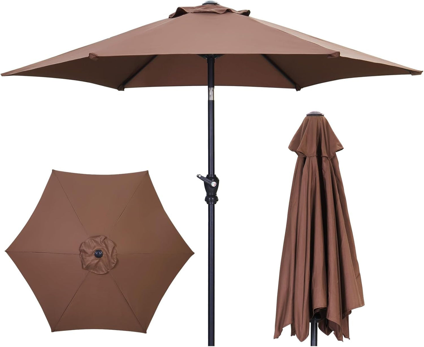 7.5ft Aluminum Patio Umbrella: Tilt Crank for Outdoor ShipItFurniture