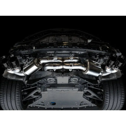 AWE Tuning 2020+ Chevrolet Corvette (C8) Touring Edition Exhaust - Quad Diamond Black Tips NP Motorsports