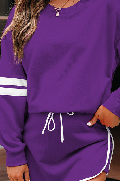 Sophia Shoulder Pullover Mini Skirt