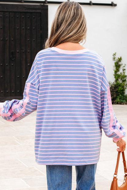 Eliza Stripe Oversize Casual Top