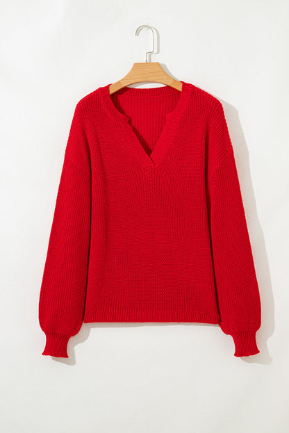 Evelyn Knit Drop Shoulder Sweater