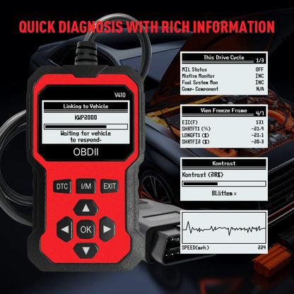 Car OBDII Scanner Diagnostic Tool Code Reader Engine Fault Code