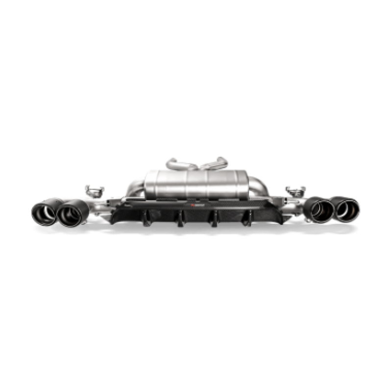 Akrapovic 18+ BMW M5 (F90) Rear Carbon Fiber Diffuser - High Gloss w/ Red/White Akrapovic Logo - Get it from Bo