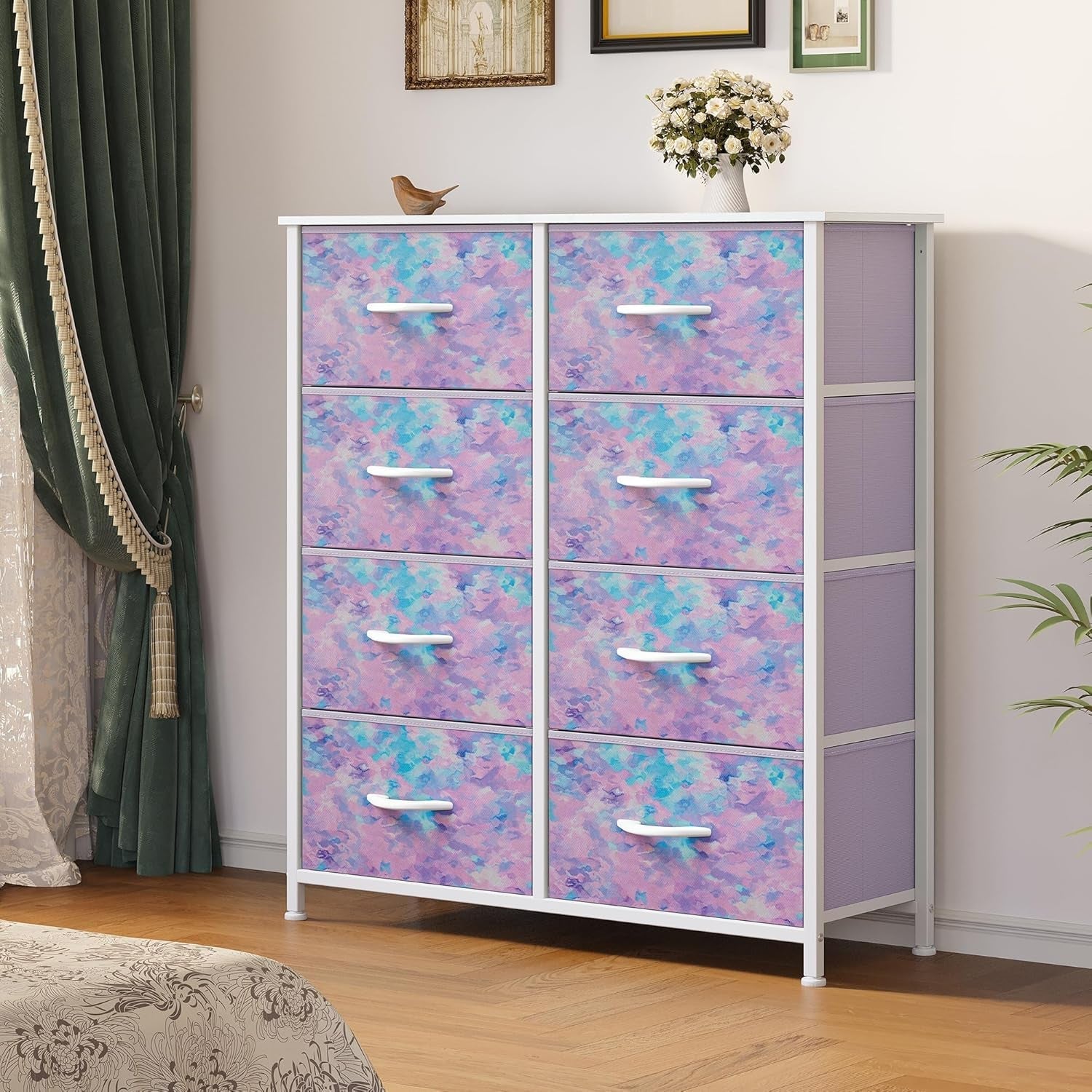Fabric Dresser With Eight Drawers Storage Organizer ShipItFurniture