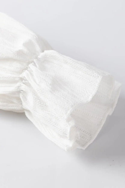 Lanabina Ripple Bubble Sleeve Blouse