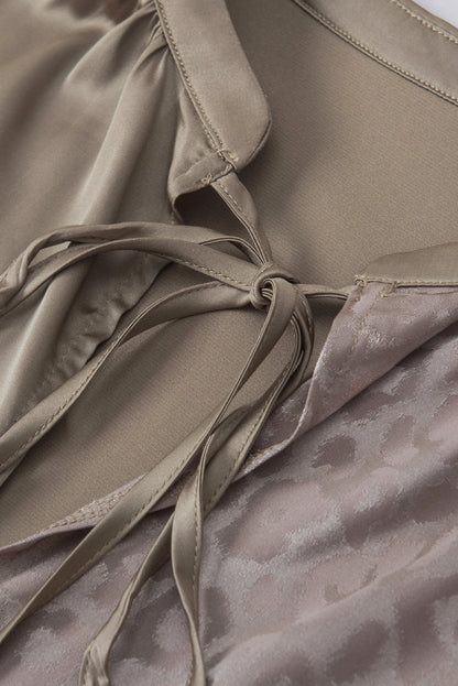 Madison Half Jacquard Satin Blouse