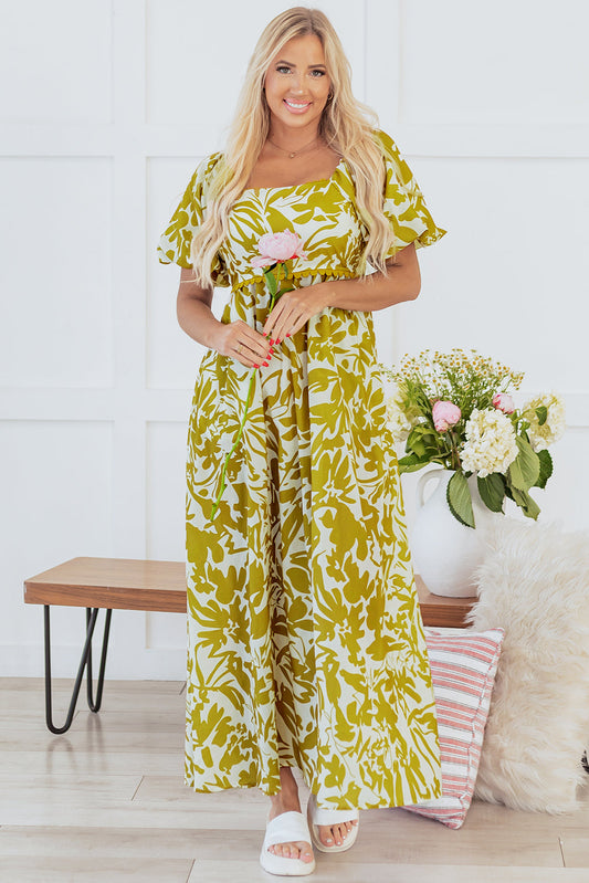 Renata High Waist Floral Maxi Dress