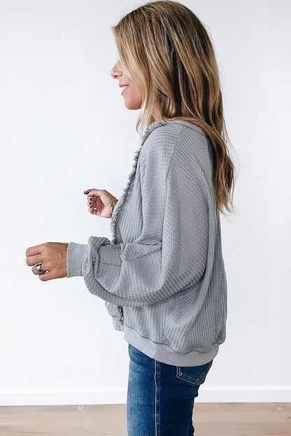 Mercy Hem Pullover top Long Sleeve Top