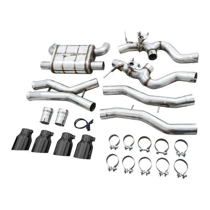 AWE SwitchPath Catback Exhaust for BMW G8X M3/M4 - Diamond Black Tips NP Motorsports