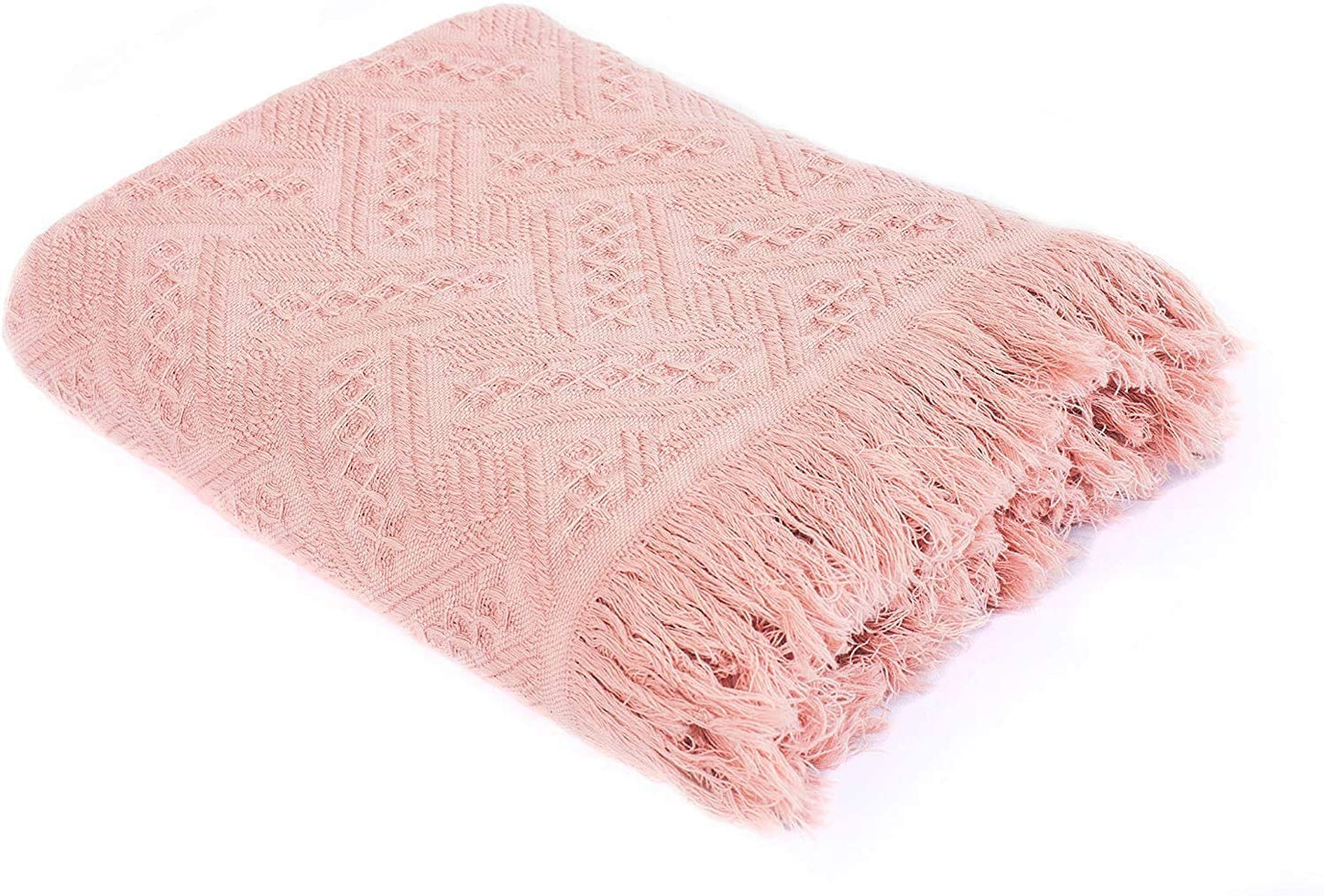 Kasentex 100% Cotton Soft Knitted Throw Blanket, Room Decor, Graduation Gifts, Fathers Day Gift, Mom Gift Kasentex