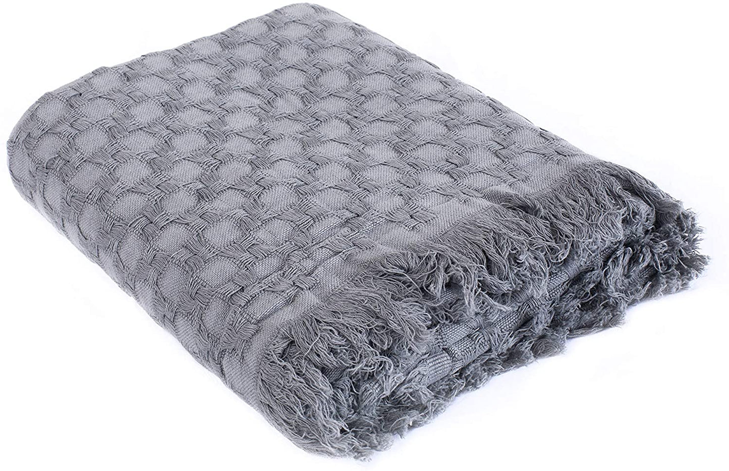 Kasentex 100% Cotton Soft Knitted Throw Blanket, Room Decor, Graduation Gifts, Fathers Day Gift, Mom Gift Kasentex