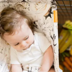 Baby Shopping Cart Hammock | Coming Up Roses Beautiful Floral Print Binxy Baby