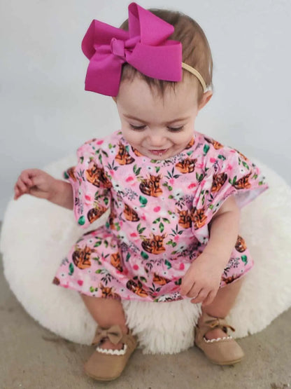 Pink fawn skirted romper - Get it from Bo