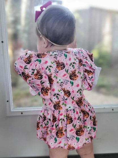 Pink fawn skirted romper - Get it from Bo