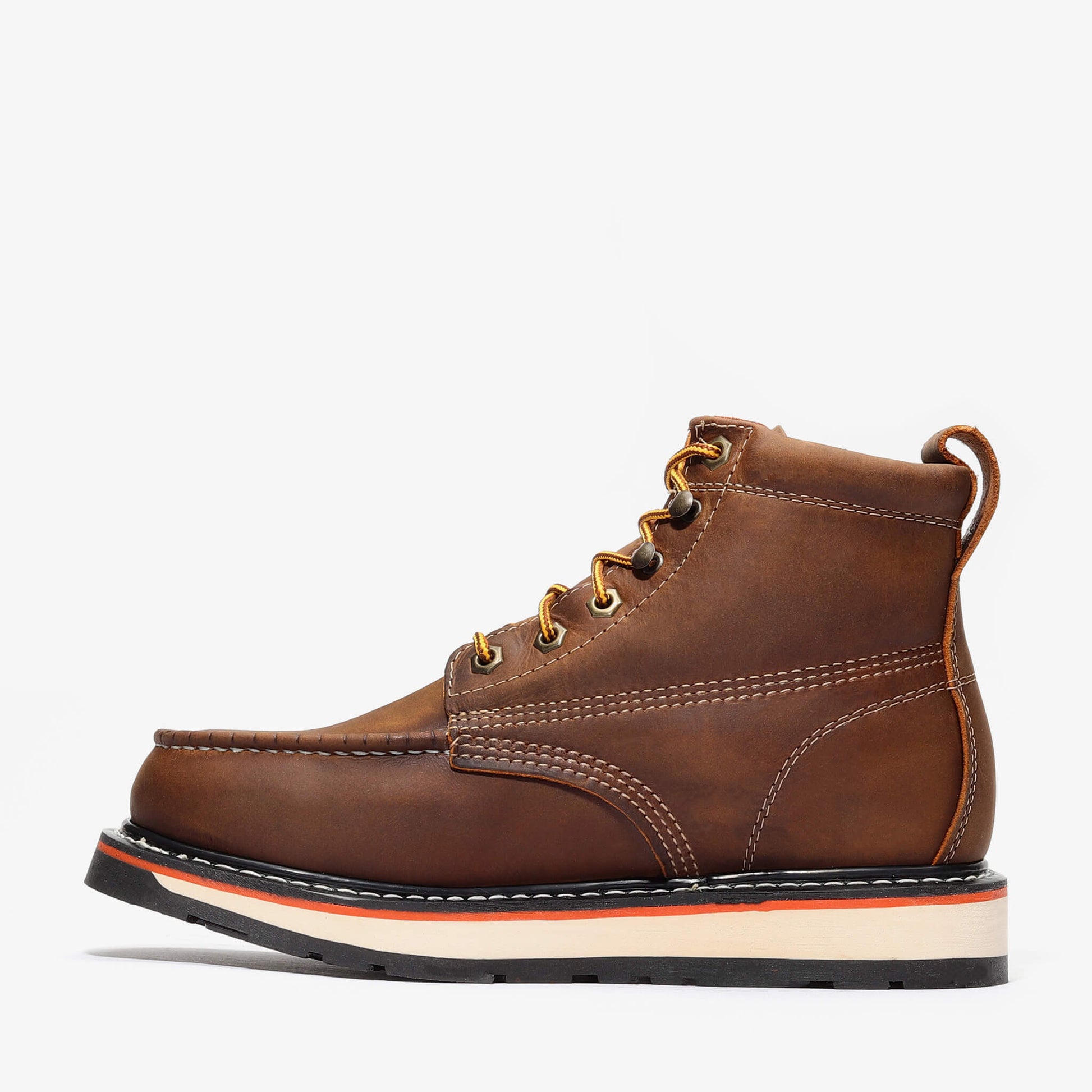 FRONTIER DUAL 6" MOC TOE CRAZY BROWN Bonanza Boots