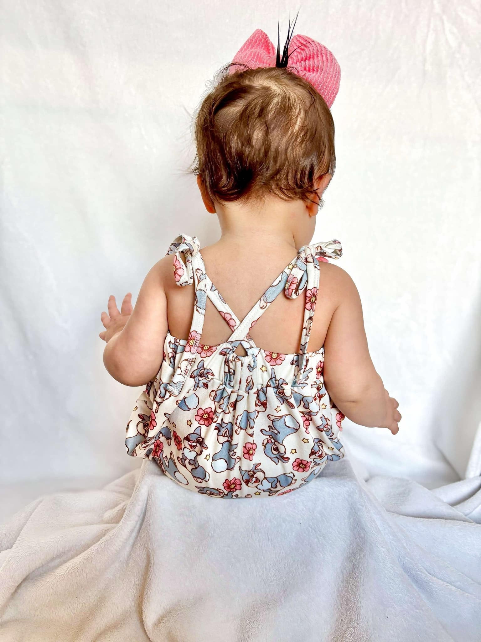 Smocked happy easter thumper tie romper - Get it from Bo
