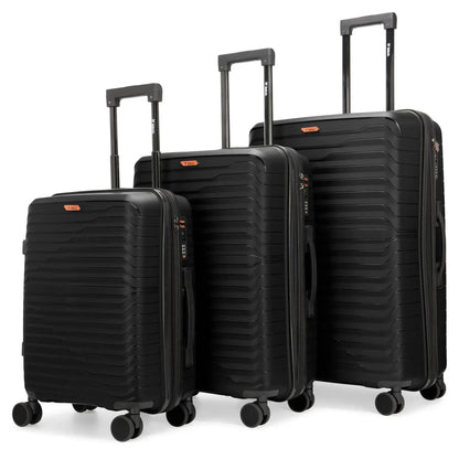 Excavator 3 Piece Expandable Tough Luggage Set Travellty