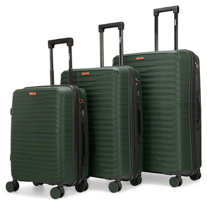 Excavator 3 Piece Expandable Tough Luggage Set Travellty