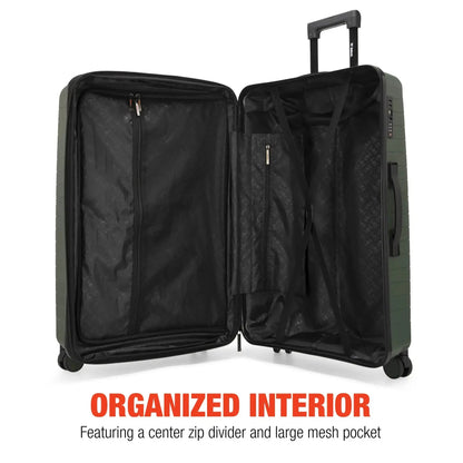 Excavator 3 Piece Expandable Tough Luggage Set Travellty