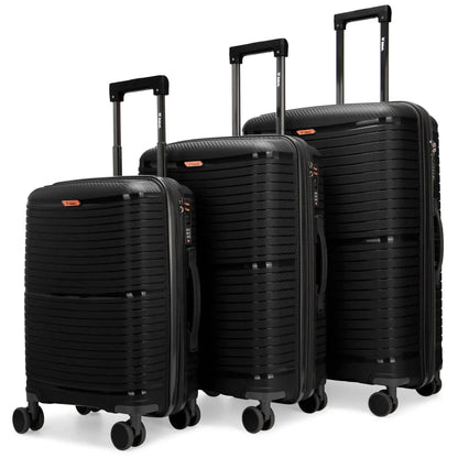 Trencher 3 Piece Expandable Tough Luggage Set Travellty