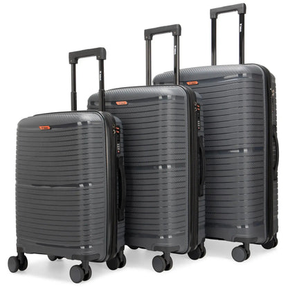 Trencher 3 Piece Expandable Tough Luggage Set Travellty