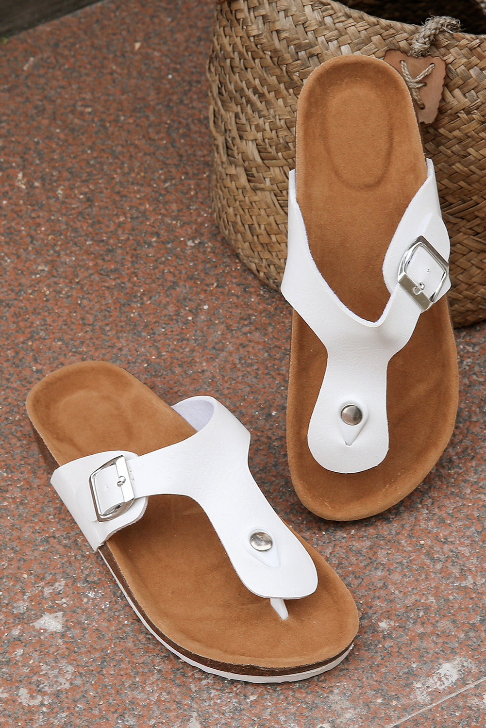 Vintage Buckle Thong Slippers - Get it from Bo