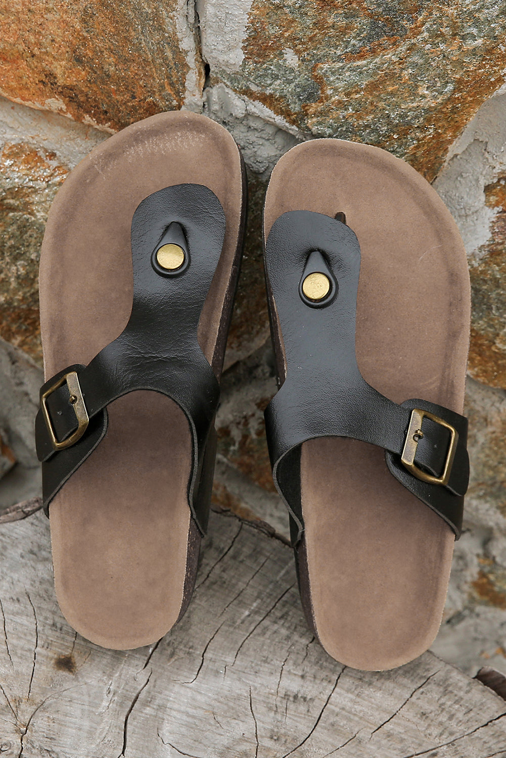 Vintage Buckle Thong Slippers - Get it from Bo