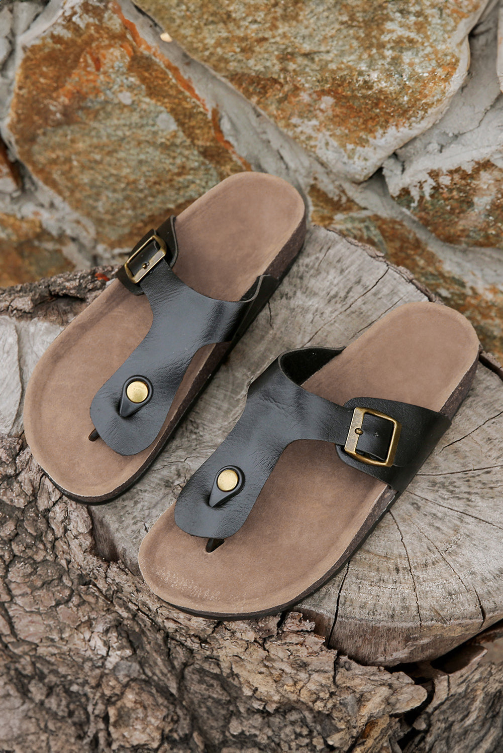 Vintage Buckle Thong Slippers - Get it from Bo