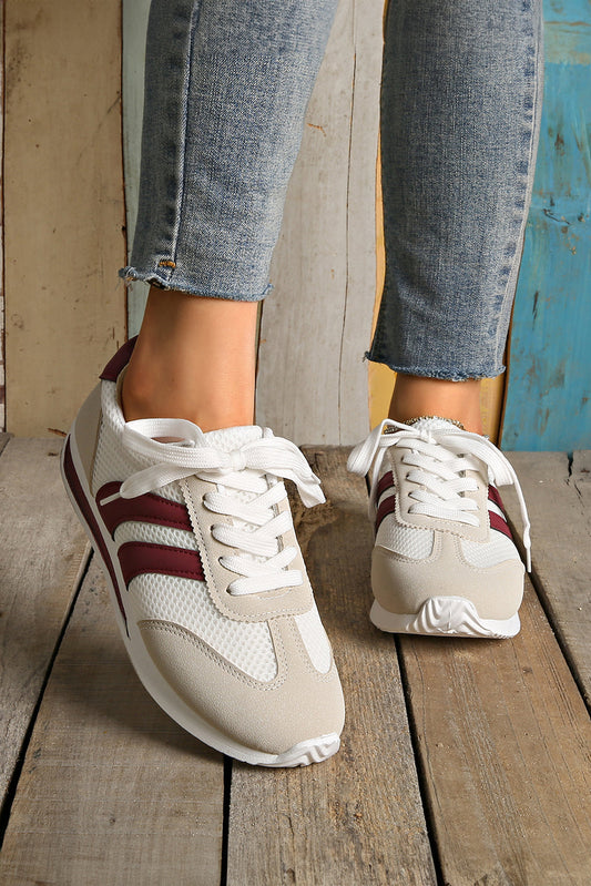 Karter Breathable Lace-up Sneakers Threaded Pear