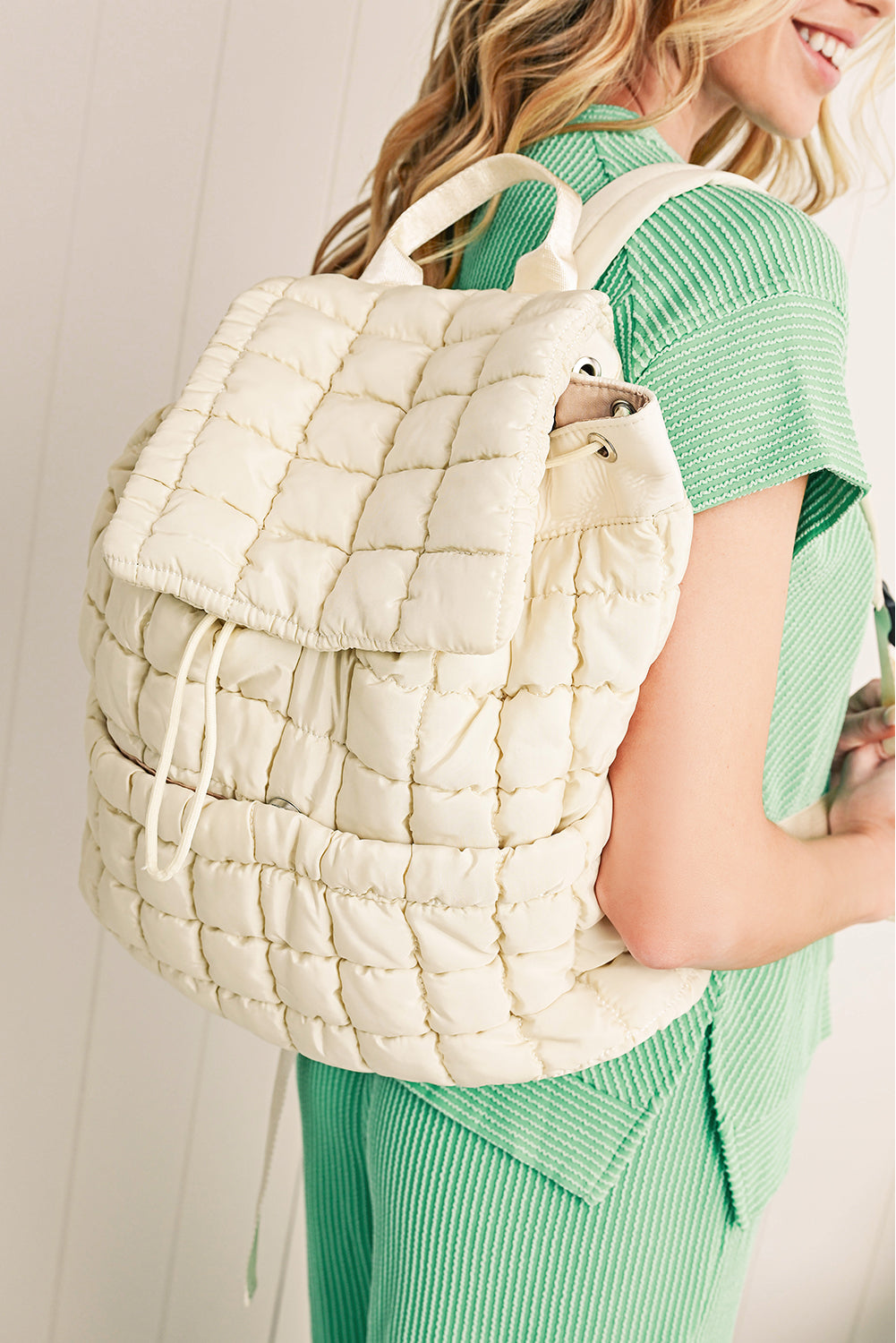 Natalie Quilted Puffer Backpack