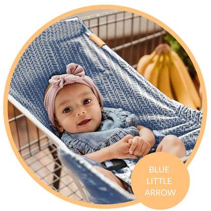 Baby Shopping Cart Hammock | Blue Little Arrow Design Binxy Baby