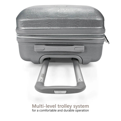 Snakeskin 3 Piece Expandable Classy Luggage Set Travellty