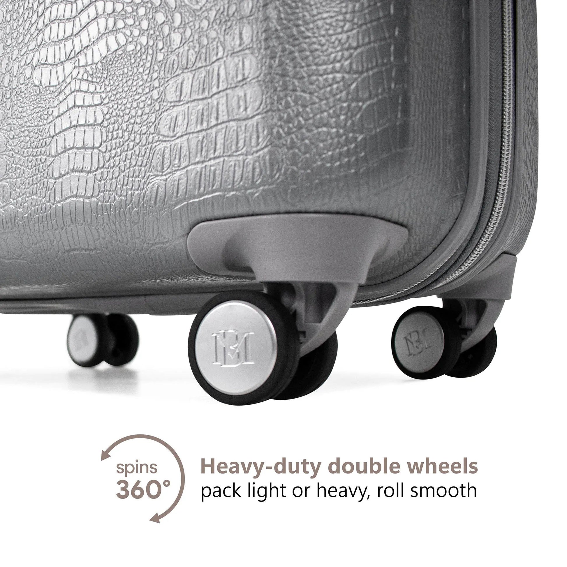 Snakeskin 3 Piece Expandable Classy Luggage Set Travellty