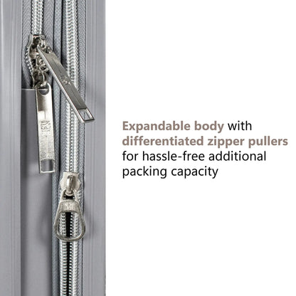 Snakeskin 3 Piece Expandable Classy Luggage Set Travellty